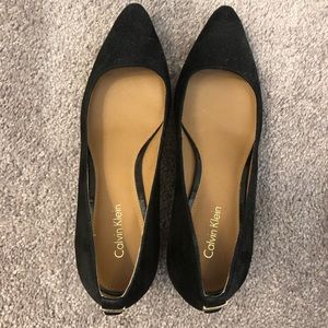 Black Calvin Klein Chunky Heel